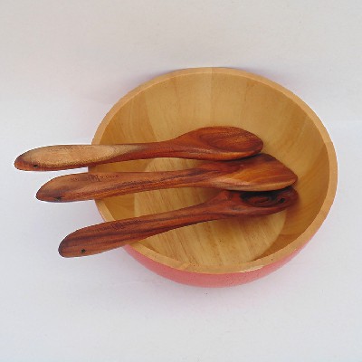 Acacia wooden spoon shovel leaky spoon three piece tableware set