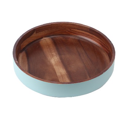 Acacia round salad bowl