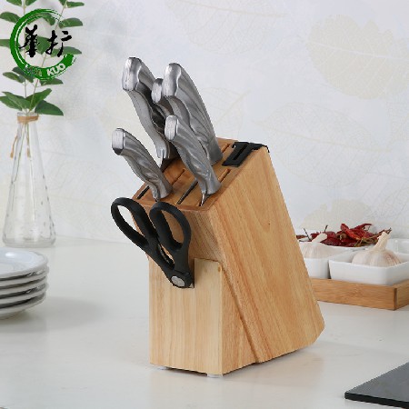 Rubber wood knife sharpener knife rest