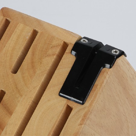 Rubber wood knife sharpener knife rest