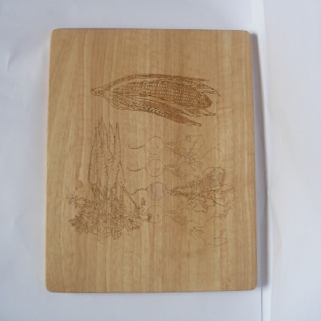 Kitchen square wooden cutting board