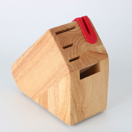 Wooden knife holder with sharpener