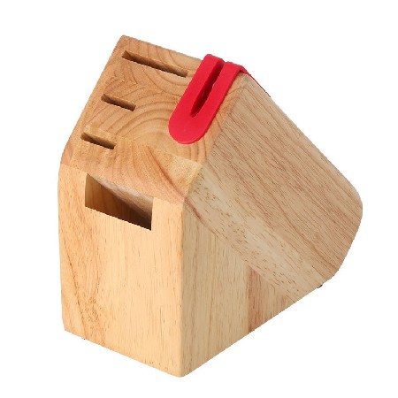 Wooden knife holder with sharpener