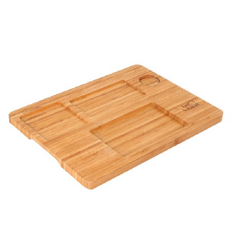 Bamboo pallet cutting board for storage