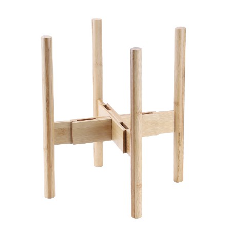 Bamboo telescopic flower tray rack