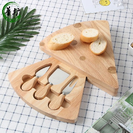 Cheese shaped cheese cutting board