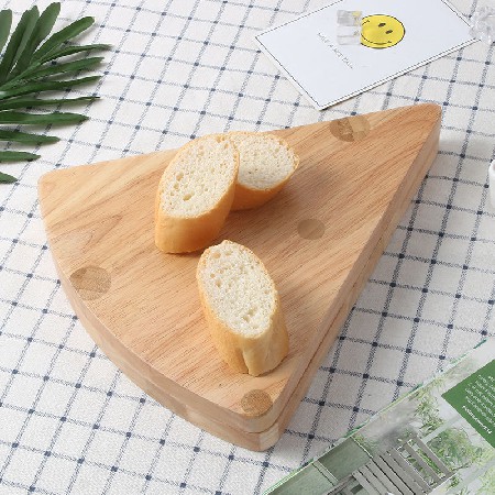 Cheese shaped cheese cutting board