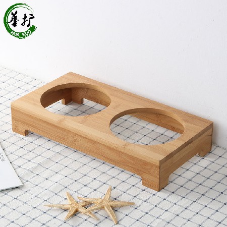 Bamboo bowl rack