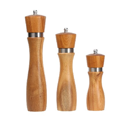 Rubber wood pepper mill