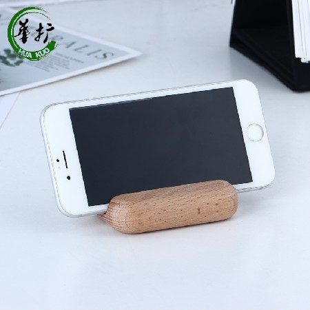 Portable mobile phone wooden support