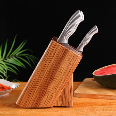 Zebra wood knife rest