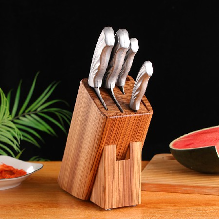 Zebra wood knife rest