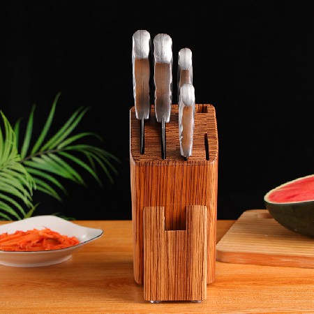 Zebra wood knife rest